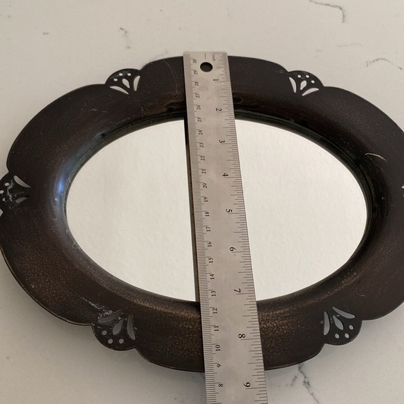 Vintage Metal Bronze Mirror/Tray (candles NOT included) - Picture 12 of 16